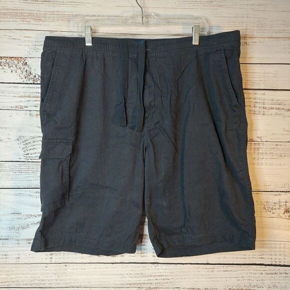 Retreat Men's Elastic Waist Drawstring Black Shorts sz 42 - Picture 2 of 11